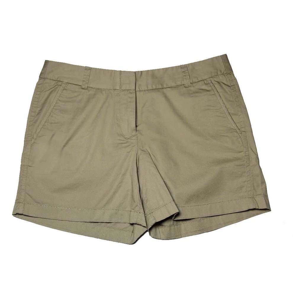 J Crew Factory Broken In Chino Shorts Khaki Women's Size 8